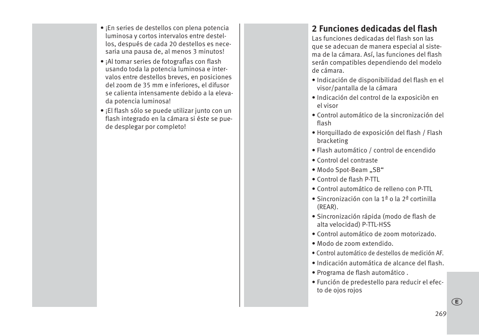 2 funciones dedicadas del flash | Metz MECABLITZ 64 AF-1 digital Pentax User Manual | Page 269 / 326