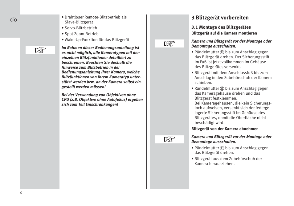 Metz MECABLITZ 64 AF-1 digital Pentax User Manual | Page 6 / 326