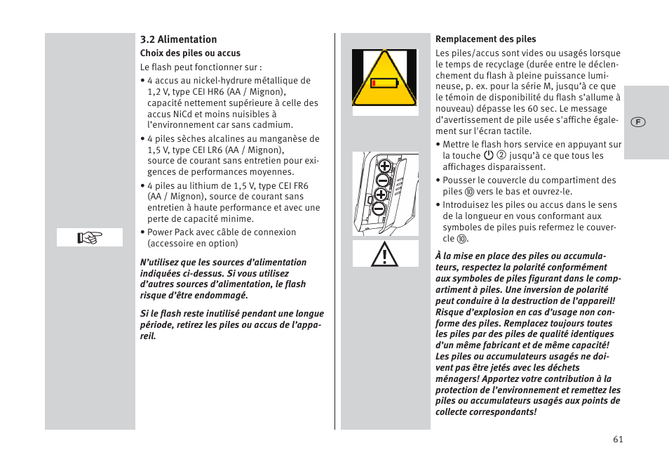 Metz MECABLITZ 64 AF-1 digital Pentax User Manual | Page 61 / 326