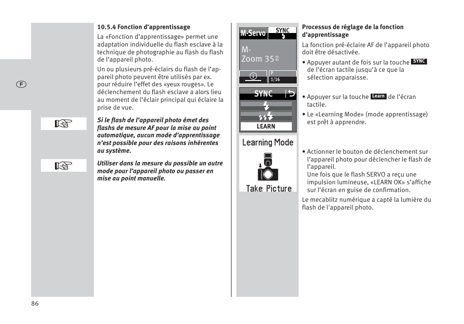 Metz MECABLITZ 64 AF-1 digital Pentax User Manual | Page 86 / 326
