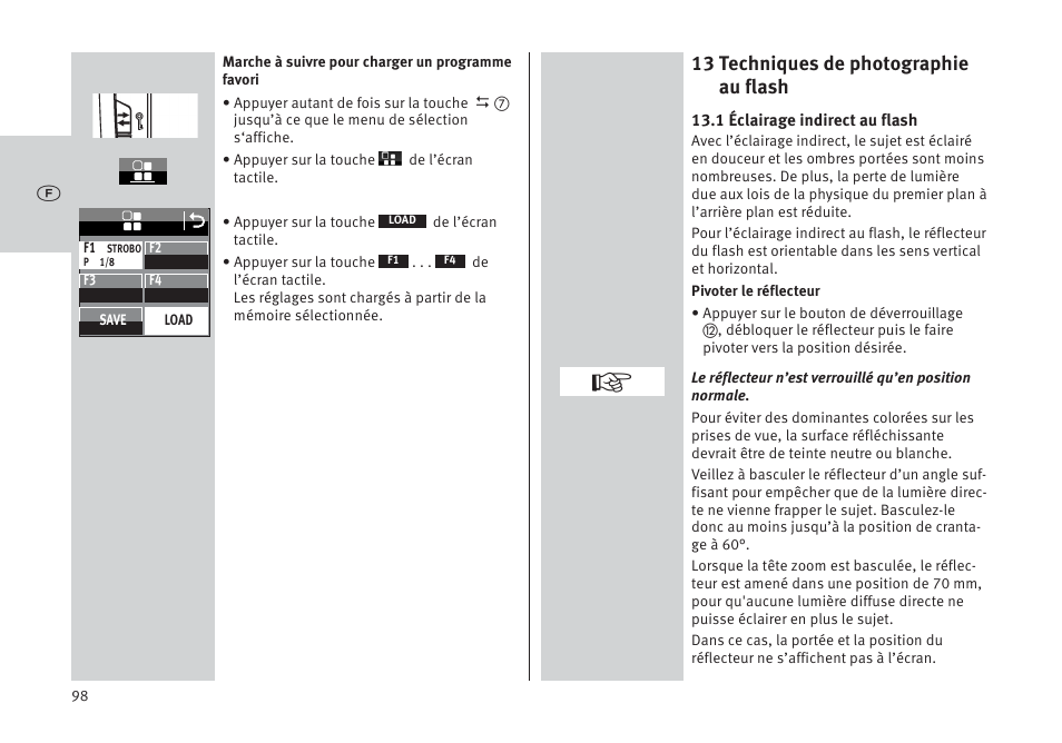 13 techniques de photographie au flash | Metz MECABLITZ 64 AF-1 digital Pentax User Manual | Page 98 / 326