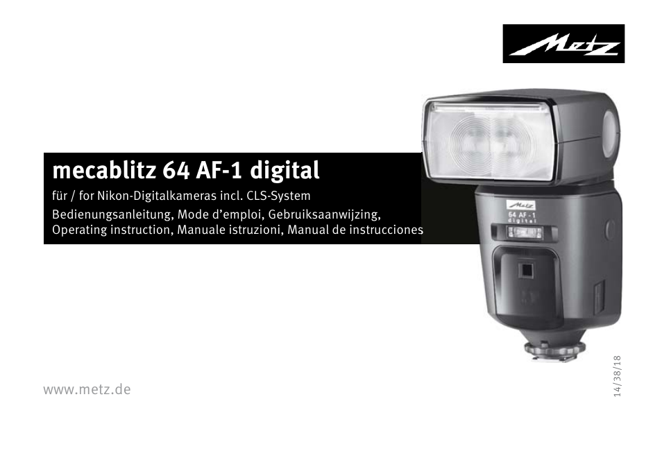 Metz MECABLITZ 64 AF-1 digital Nikon User Manual | 334 pages