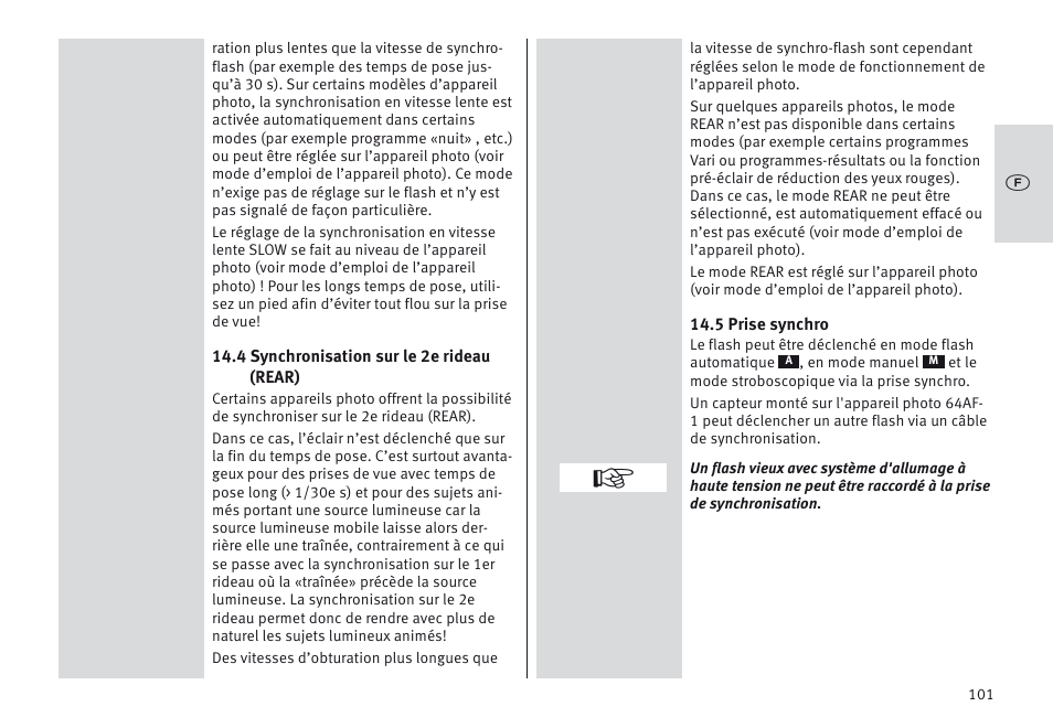 Metz MECABLITZ 64 AF-1 digital Nikon User Manual | Page 101 / 334