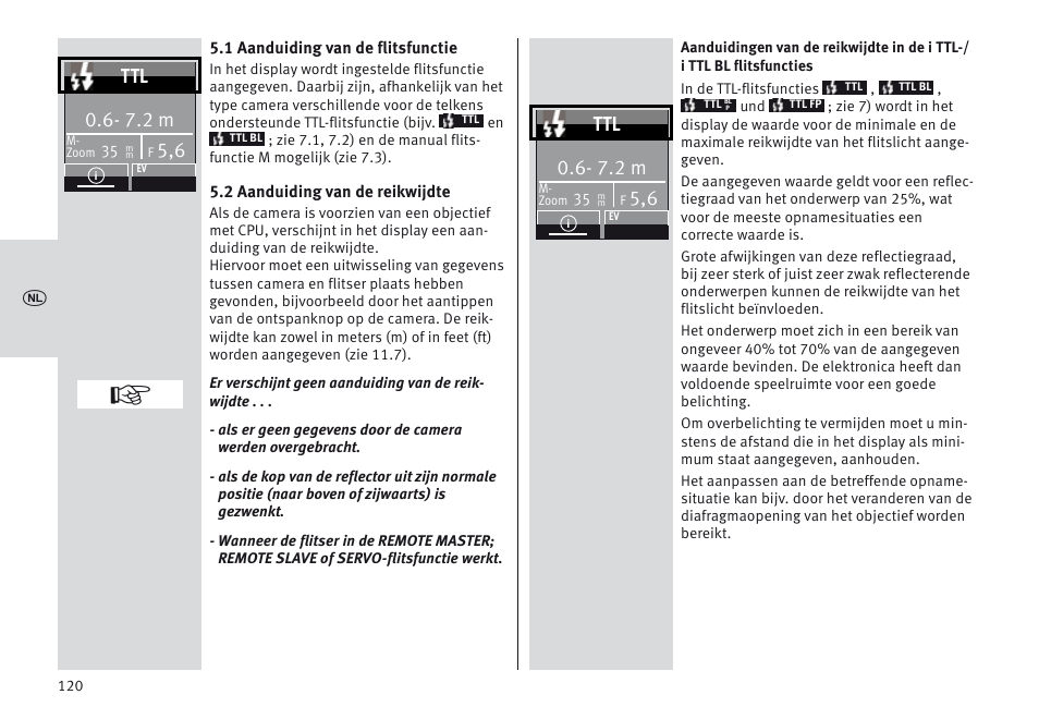 7.2 m | Metz MECABLITZ 64 AF-1 digital Nikon User Manual | Page 120 / 334