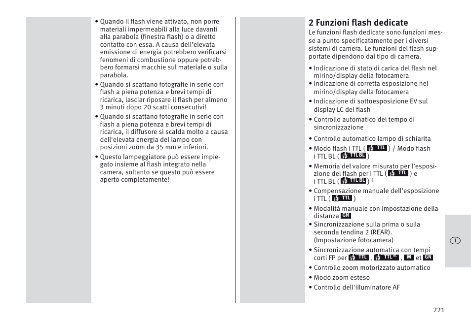 2 funzioni flash dedicate | Metz MECABLITZ 64 AF-1 digital Nikon User Manual | Page 221 / 334