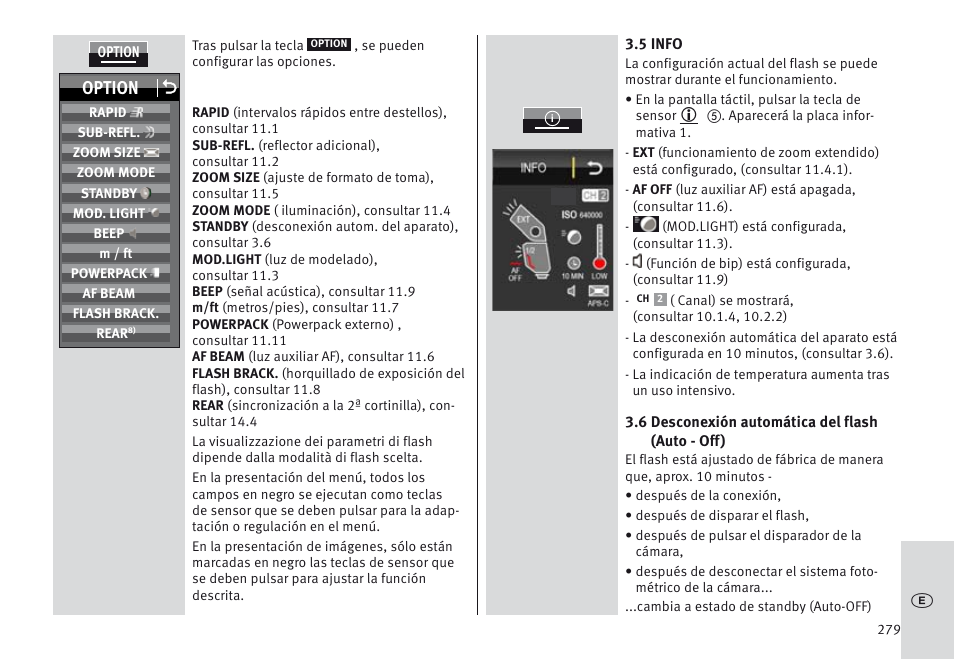 Option o | Metz MECABLITZ 64 AF-1 digital Nikon User Manual | Page 279 / 334