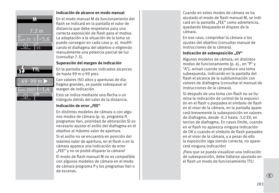 99 m u | Metz MECABLITZ 64 AF-1 digital Nikon User Manual | Page 283 / 334
