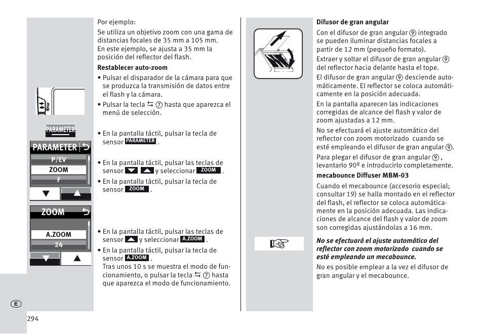 Parameter o, Zoom | Metz MECABLITZ 64 AF-1 digital Nikon User Manual | Page 294 / 334