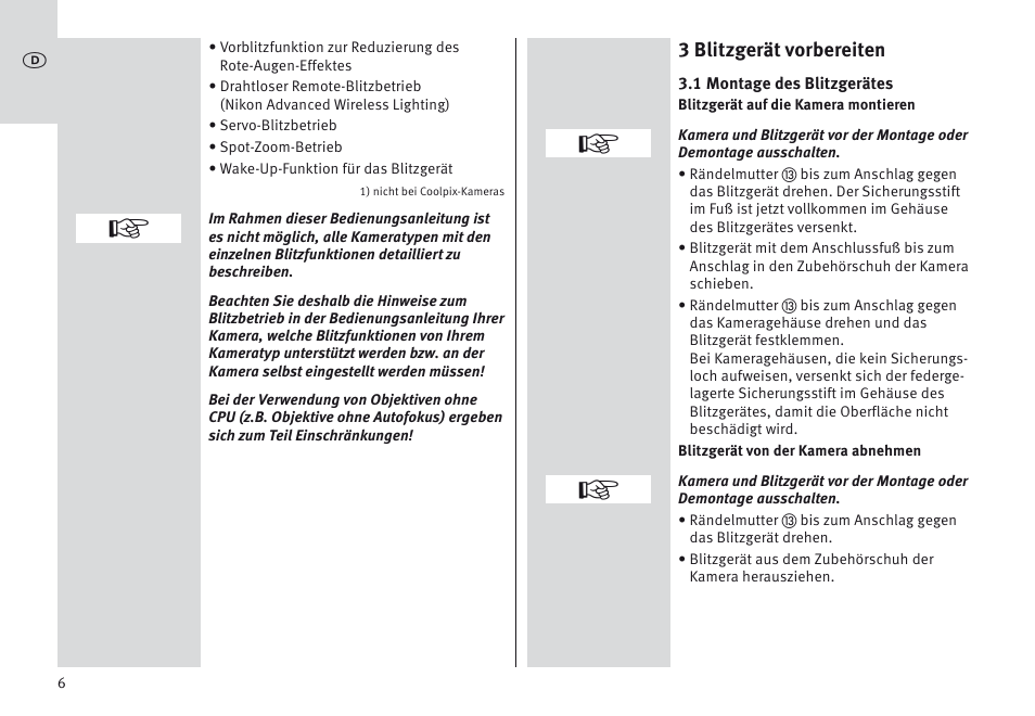 Metz MECABLITZ 64 AF-1 digital Nikon User Manual | Page 6 / 334