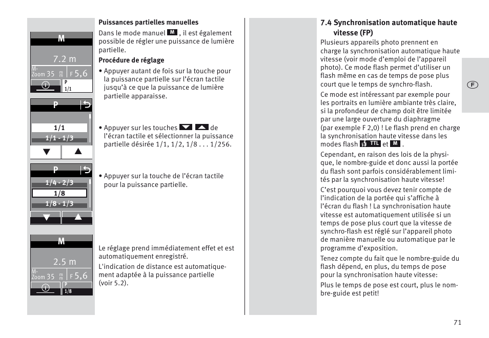 Metz MECABLITZ 64 AF-1 digital Nikon User Manual | Page 71 / 334