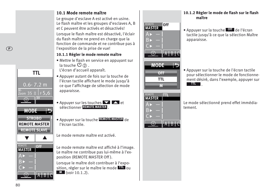 Metz MECABLITZ 64 AF-1 digital Nikon User Manual | Page 80 / 334