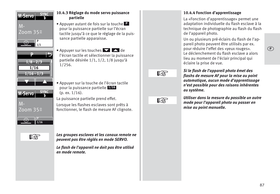 Metz MECABLITZ 64 AF-1 digital Nikon User Manual | Page 87 / 334