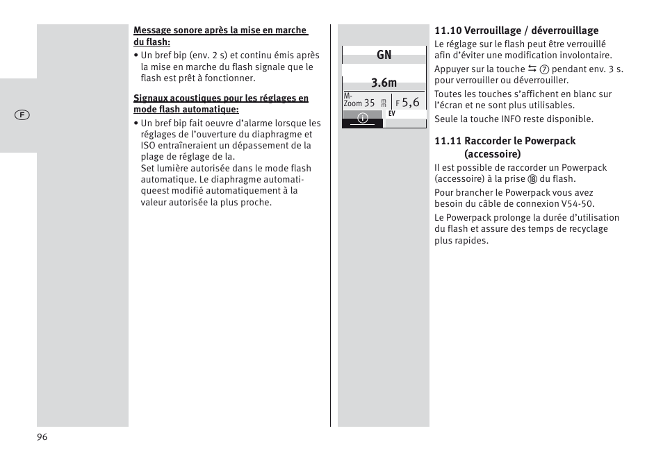 Gn 3.6m | Metz MECABLITZ 64 AF-1 digital Nikon User Manual | Page 96 / 334