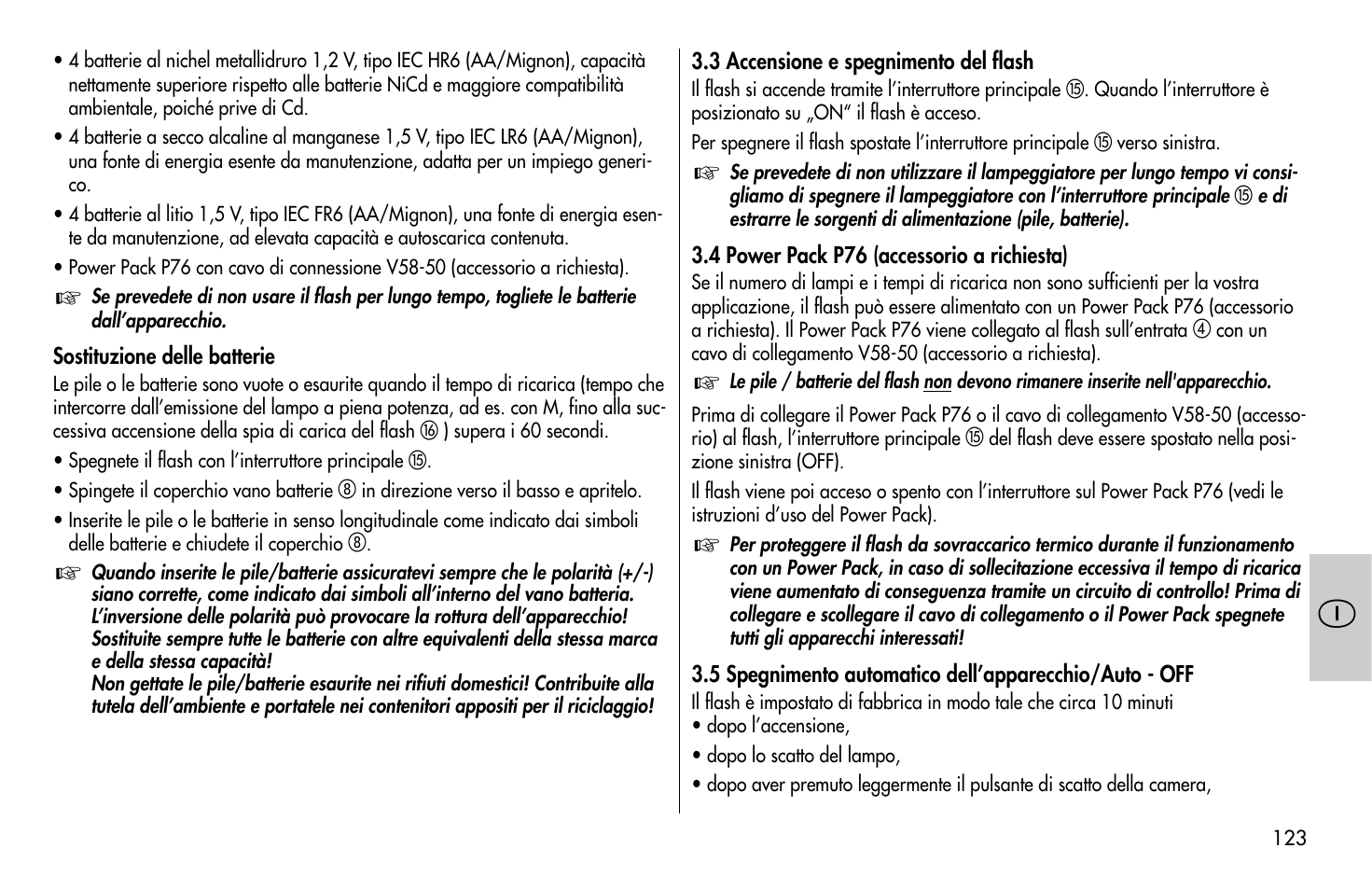 Metz MECABLITZ 58 AF-1 digital Pentax User Manual | Page 123 / 190
