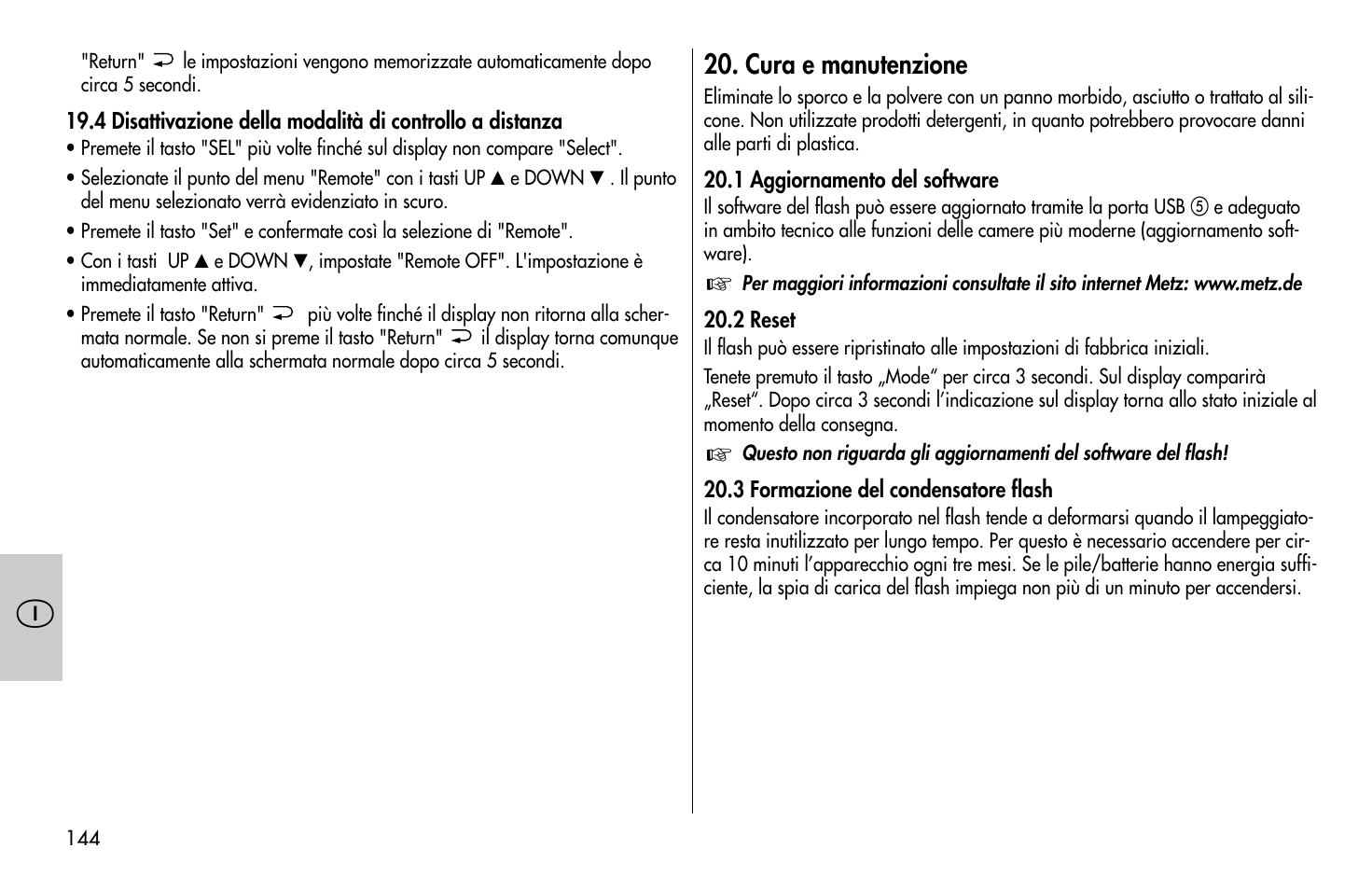 Metz MECABLITZ 58 AF-1 digital Pentax User Manual | Page 144 / 190