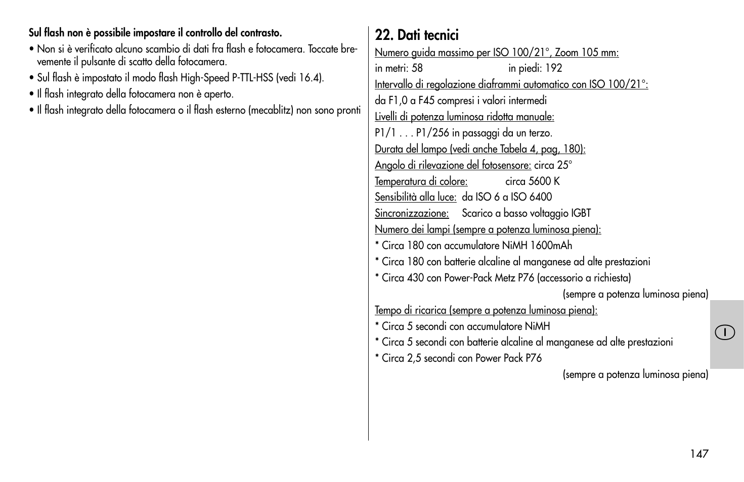 Metz MECABLITZ 58 AF-1 digital Pentax User Manual | Page 147 / 190