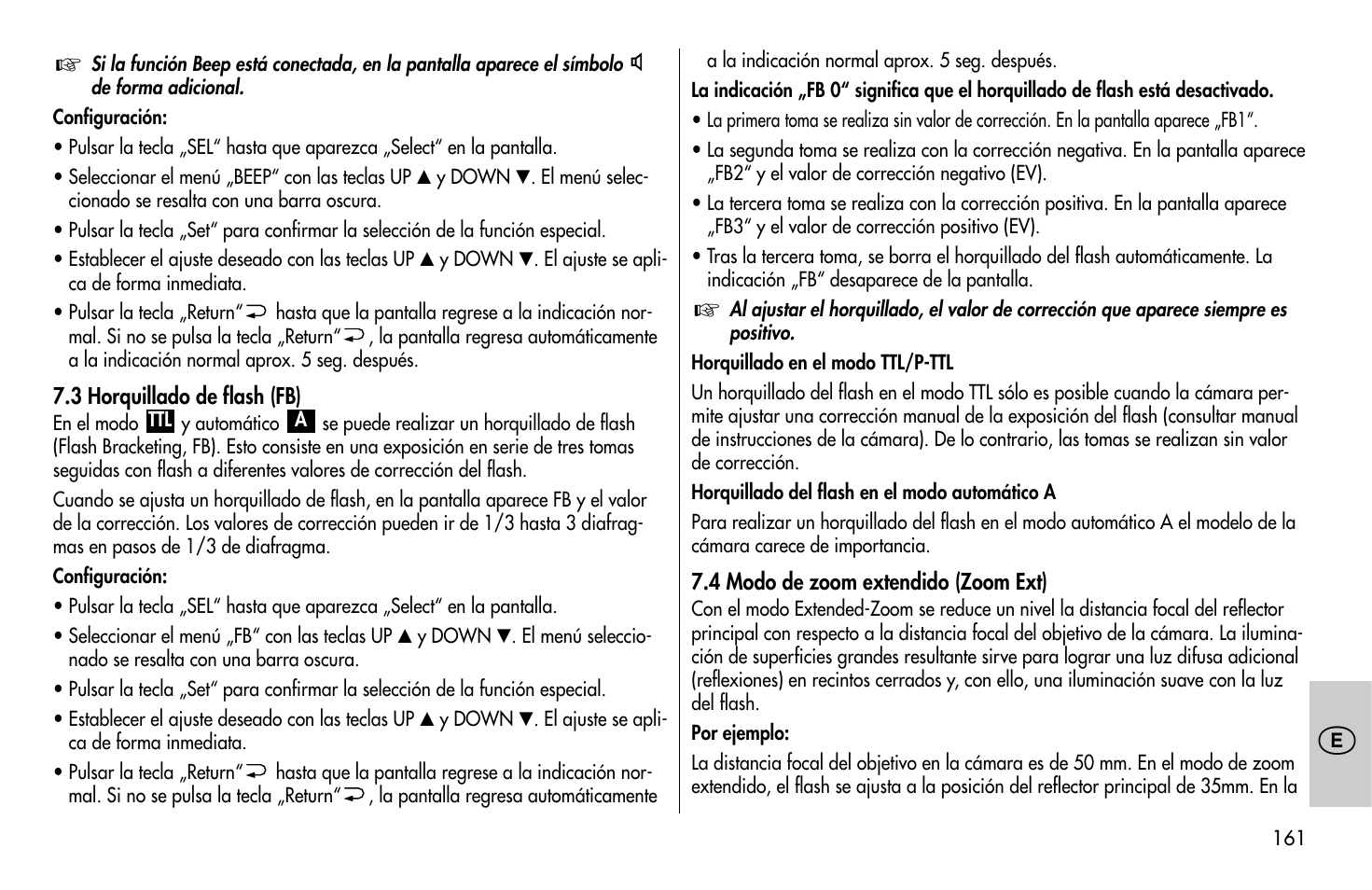 Metz MECABLITZ 58 AF-1 digital Pentax User Manual | Page 161 / 190