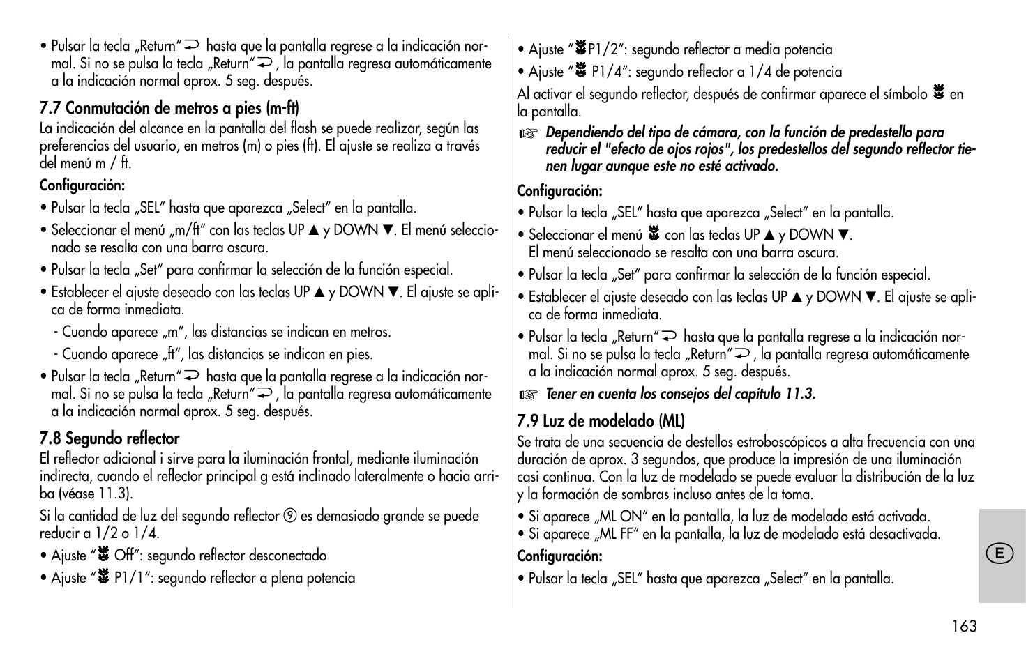 Metz MECABLITZ 58 AF-1 digital Pentax User Manual | Page 163 / 190