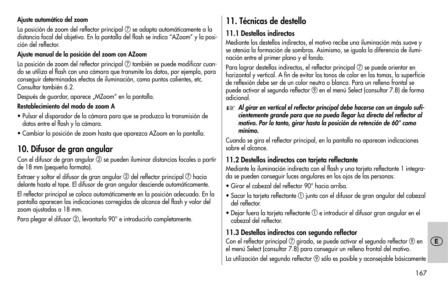 Metz MECABLITZ 58 AF-1 digital Pentax User Manual | Page 167 / 190