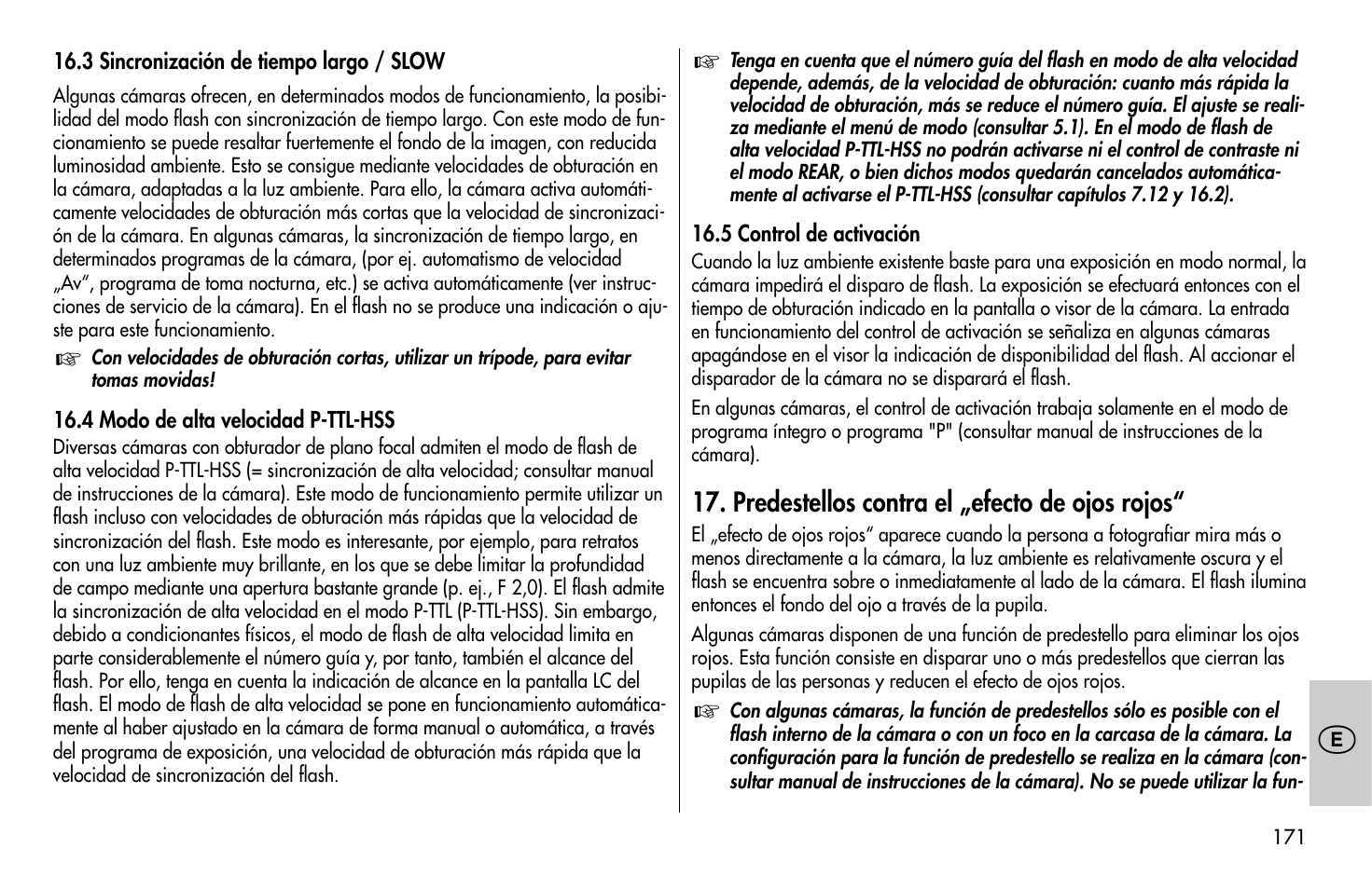 Metz MECABLITZ 58 AF-1 digital Pentax User Manual | Page 171 / 190