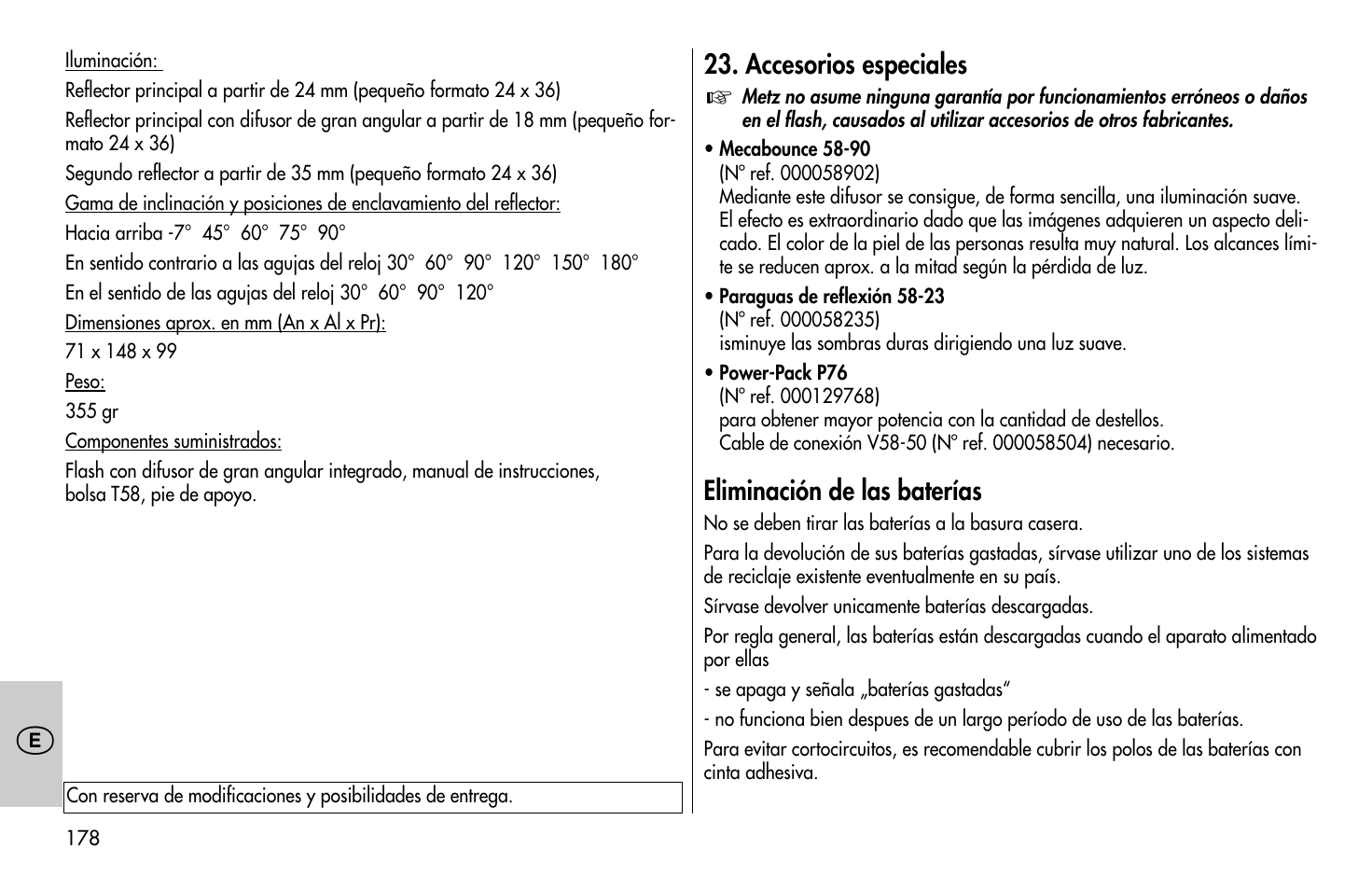 Metz MECABLITZ 58 AF-1 digital Pentax User Manual | Page 178 / 190