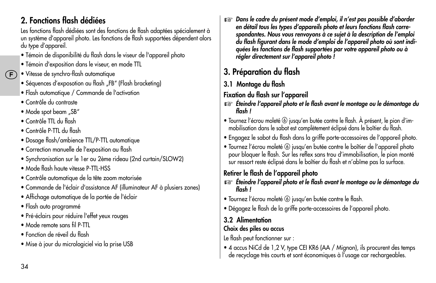 Metz MECABLITZ 58 AF-1 digital Pentax User Manual | Page 34 / 190