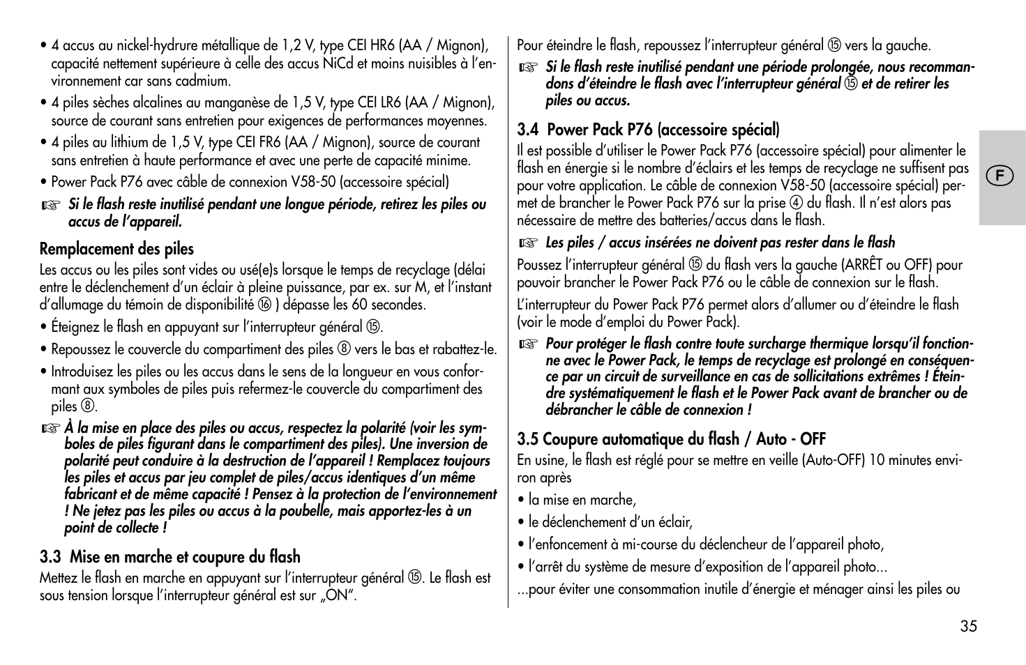 Metz MECABLITZ 58 AF-1 digital Pentax User Manual | Page 35 / 190