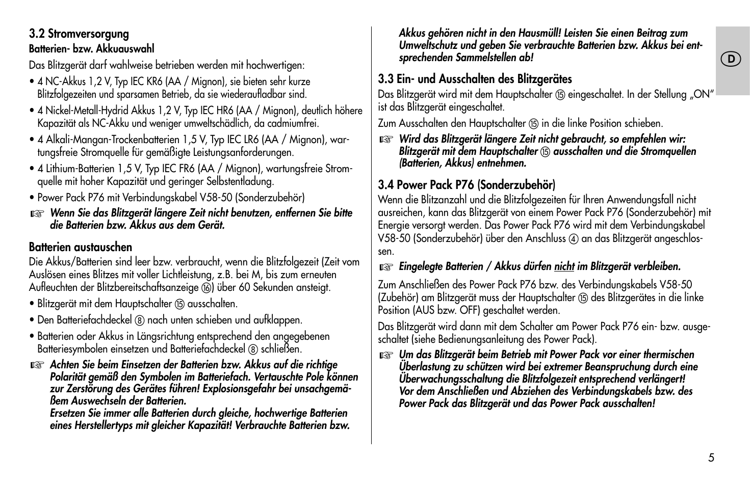 Metz MECABLITZ 58 AF-1 digital Pentax User Manual | Page 5 / 190