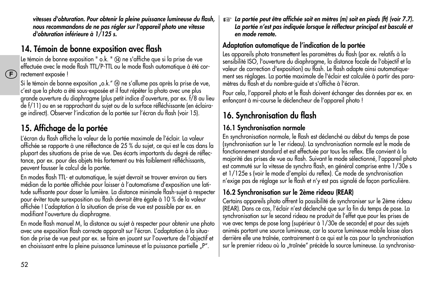 Metz MECABLITZ 58 AF-1 digital Pentax User Manual | Page 52 / 190
