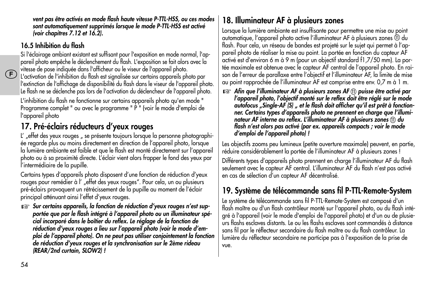 Metz MECABLITZ 58 AF-1 digital Pentax User Manual | Page 54 / 190