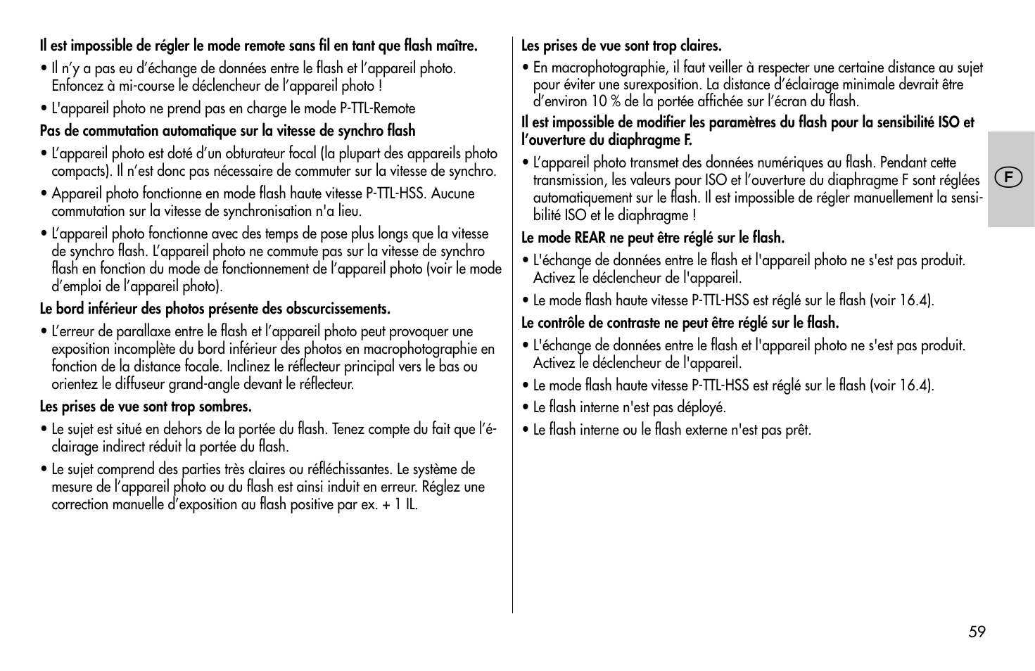 Metz MECABLITZ 58 AF-1 digital Pentax User Manual | Page 59 / 190