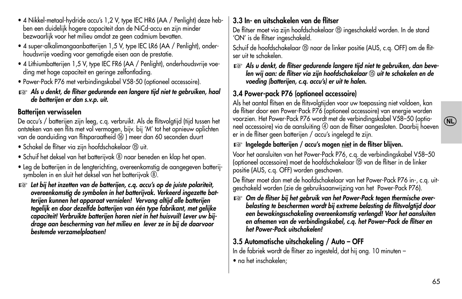 Metz MECABLITZ 58 AF-1 digital Pentax User Manual | Page 65 / 190