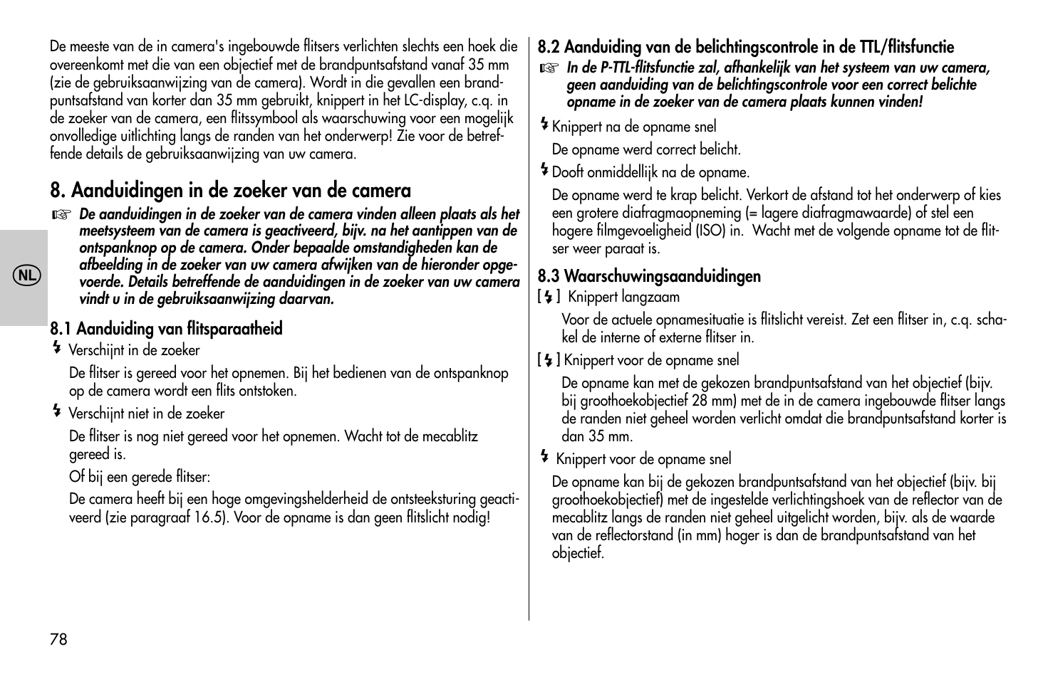 Metz MECABLITZ 58 AF-1 digital Pentax User Manual | Page 78 / 190