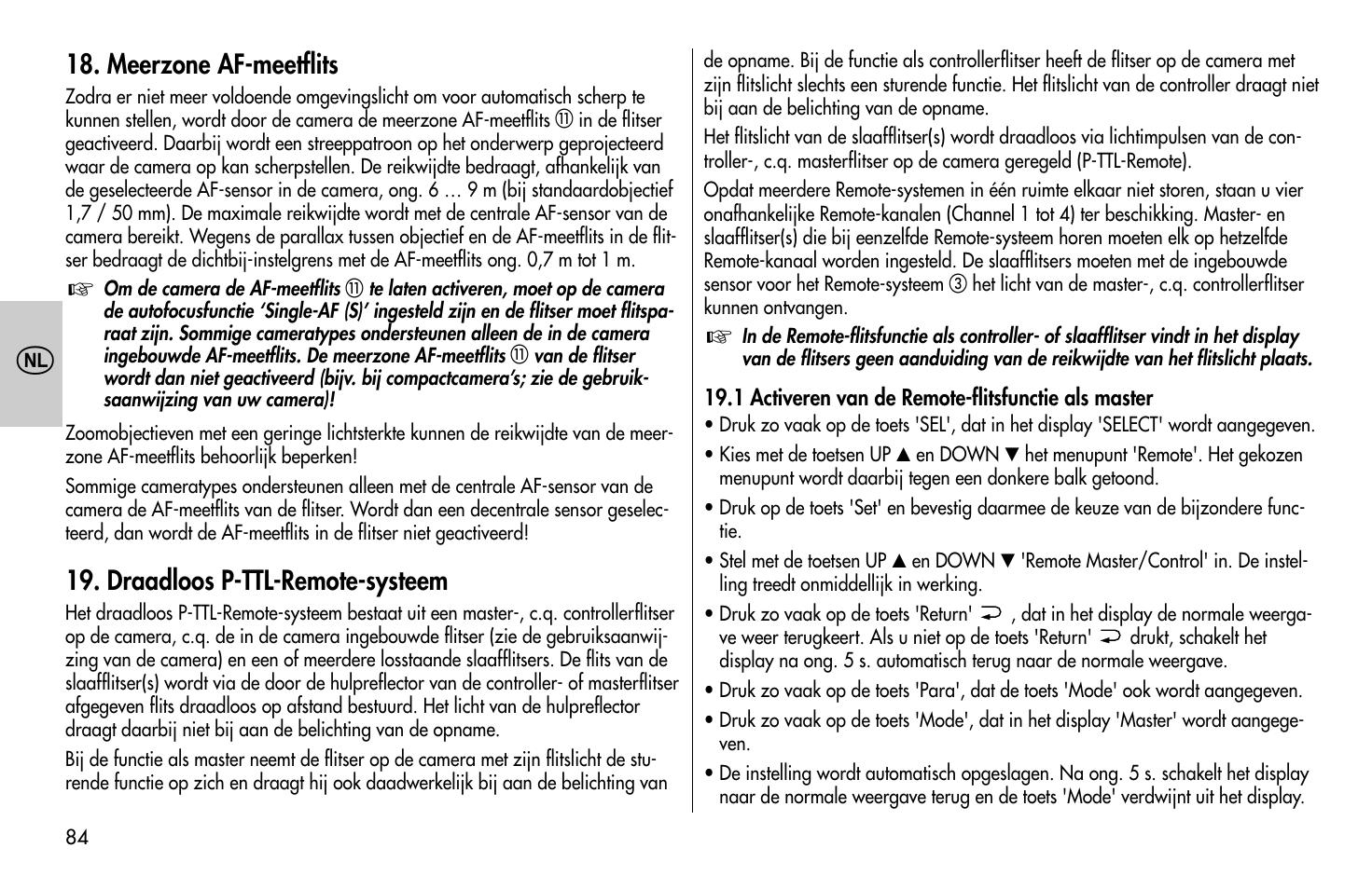 Metz MECABLITZ 58 AF-1 digital Pentax User Manual | Page 84 / 190