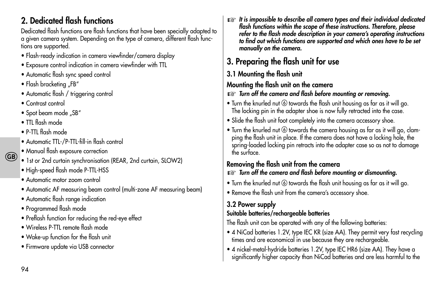 Metz MECABLITZ 58 AF-1 digital Pentax User Manual | Page 94 / 190
