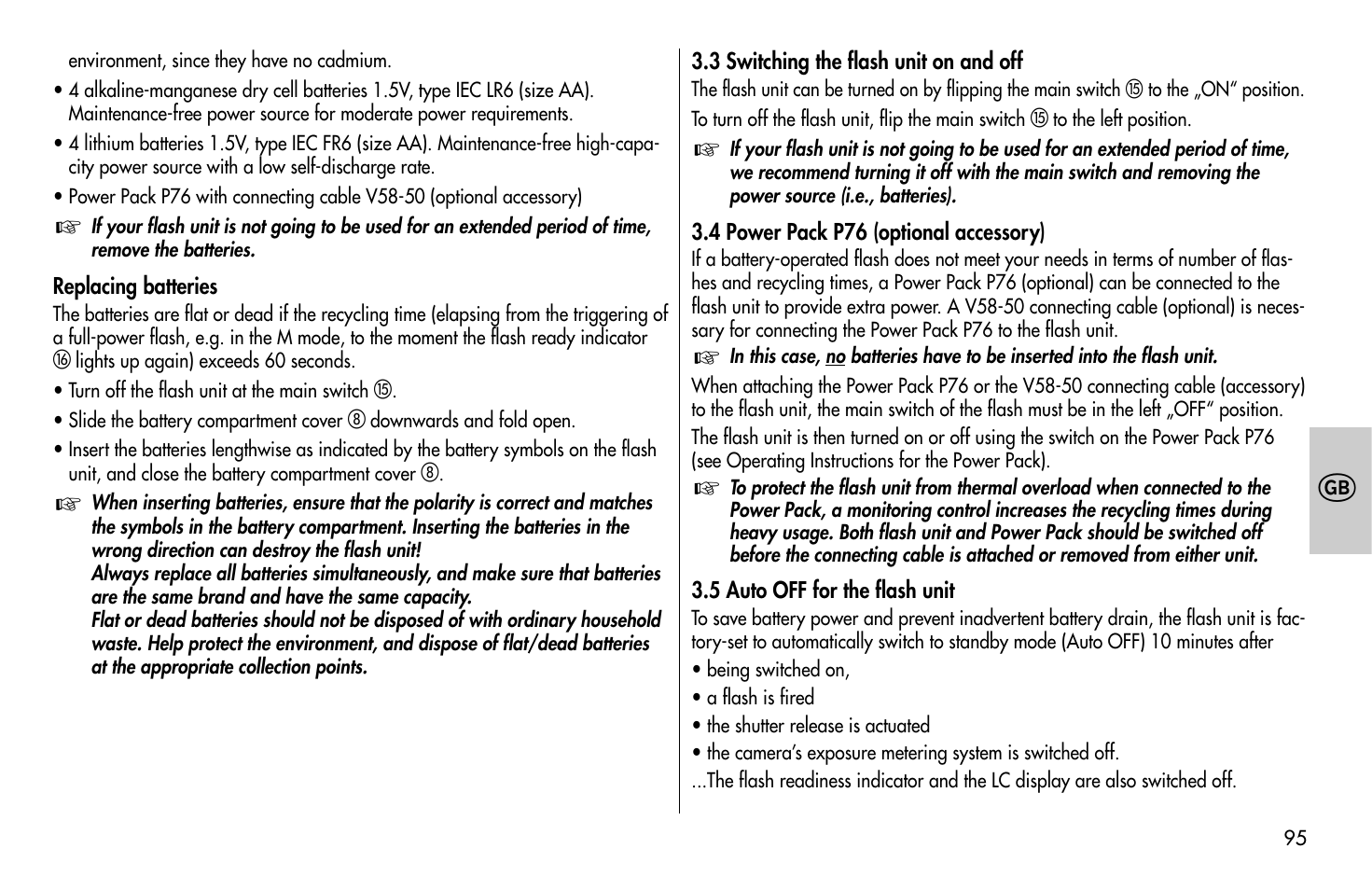 Metz MECABLITZ 58 AF-1 digital Pentax User Manual | Page 95 / 190