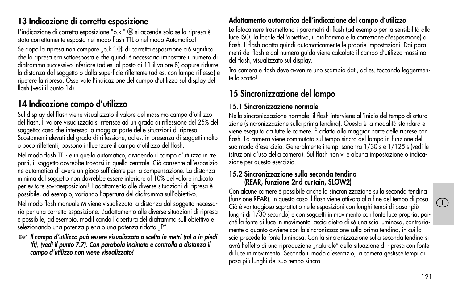 Metz MECABLITZ 58 AF-1 digital Olympus User Manual | Page 121 / 166