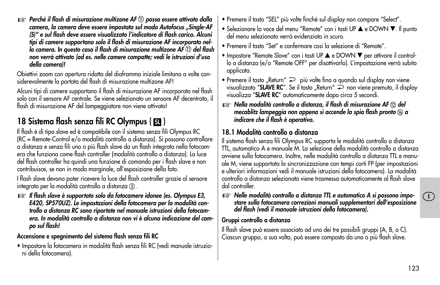 Metz MECABLITZ 58 AF-1 digital Olympus User Manual | Page 123 / 166