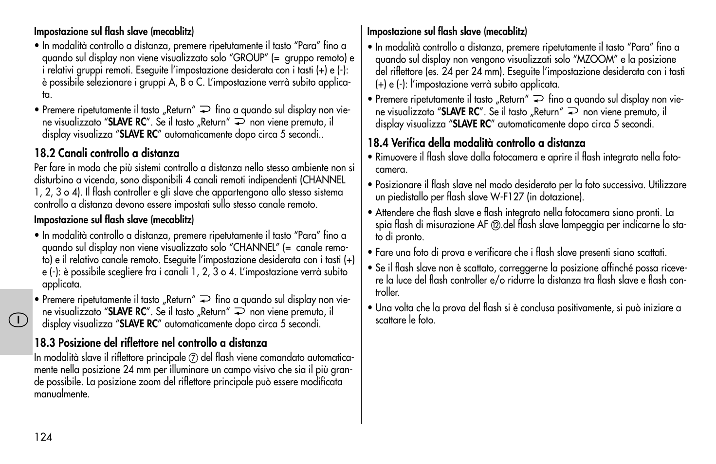 Metz MECABLITZ 58 AF-1 digital Olympus User Manual | Page 124 / 166