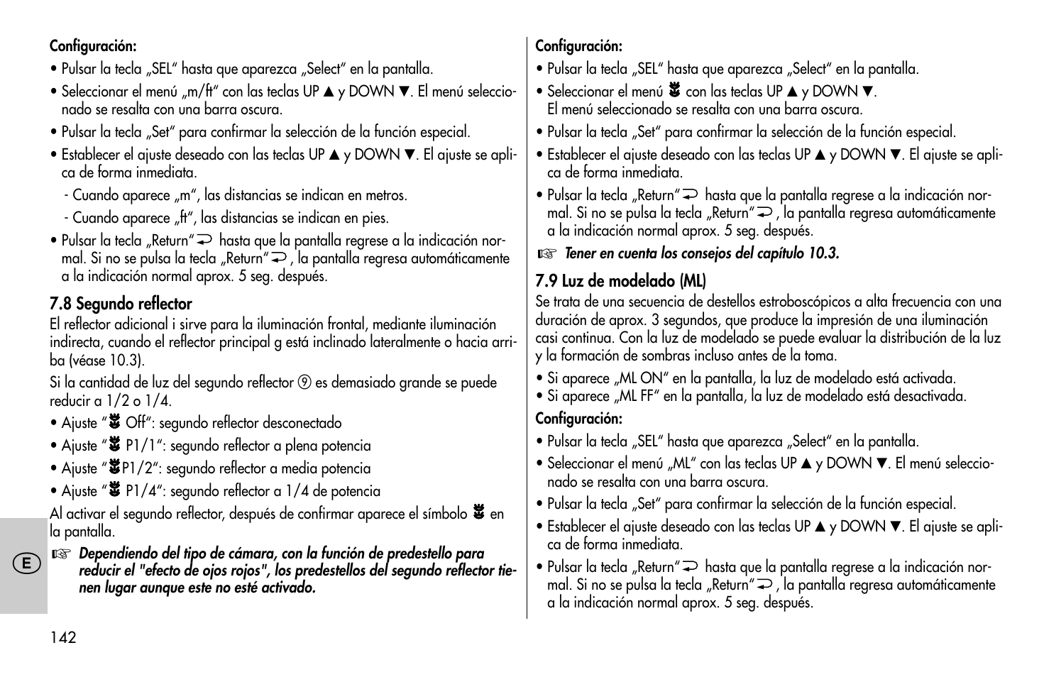 Metz MECABLITZ 58 AF-1 digital Olympus User Manual | Page 142 / 166