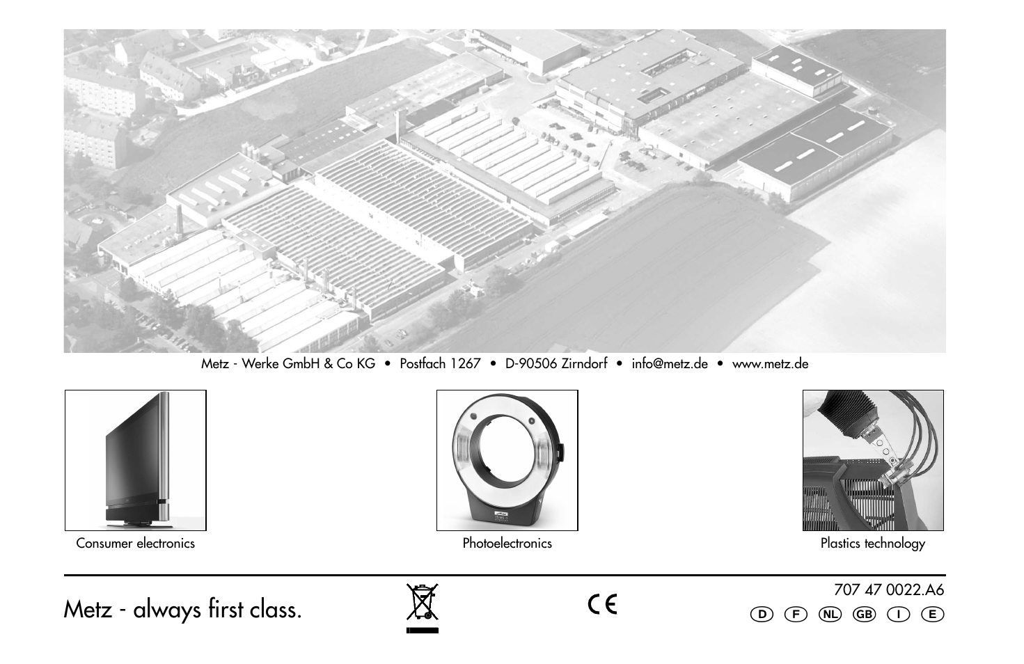 Metz - always first class | Metz MECABLITZ 58 AF-1 digital Olympus User Manual | Page 166 / 166