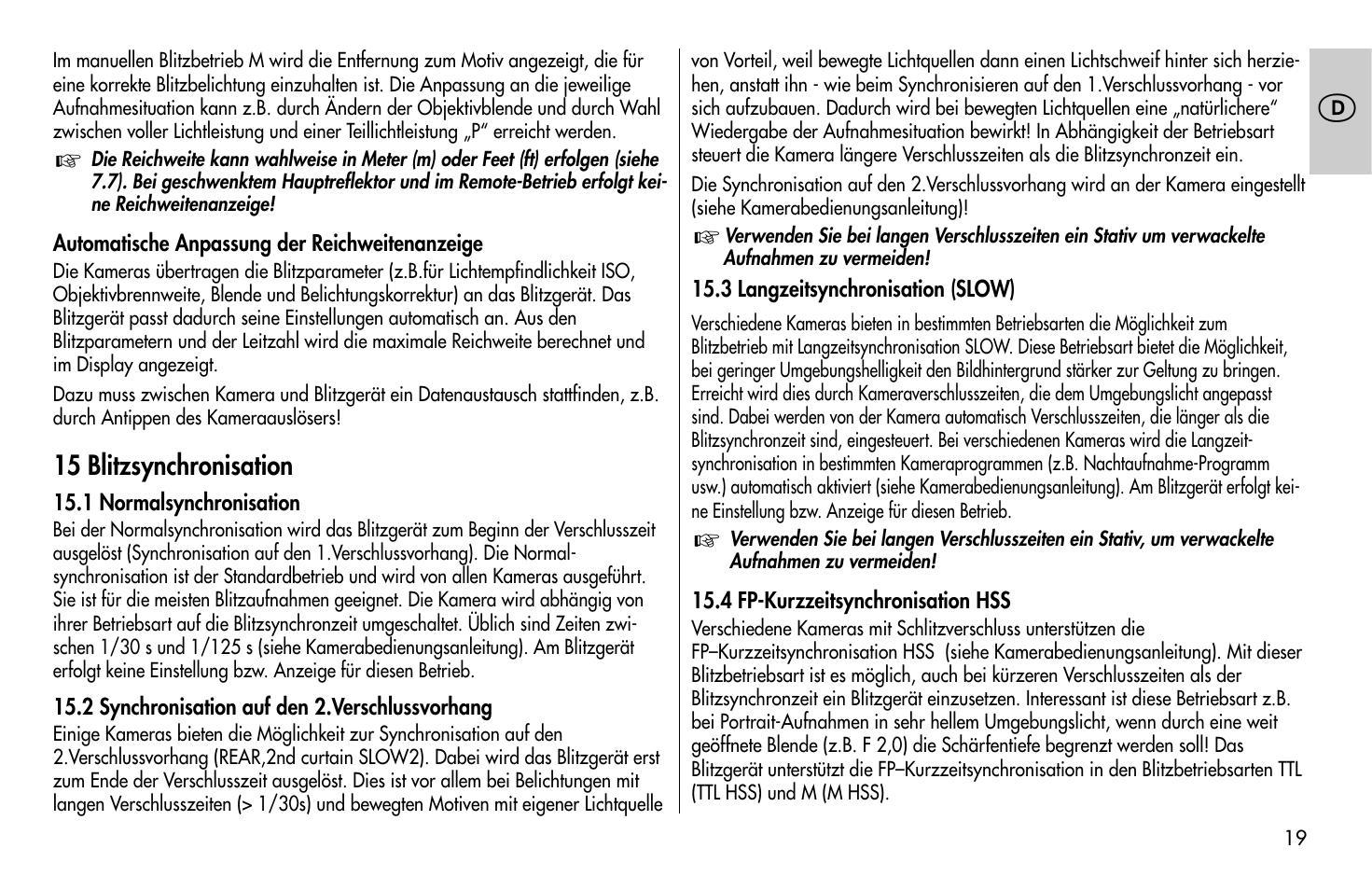 Metz MECABLITZ 58 AF-1 digital Olympus User Manual | Page 19 / 166