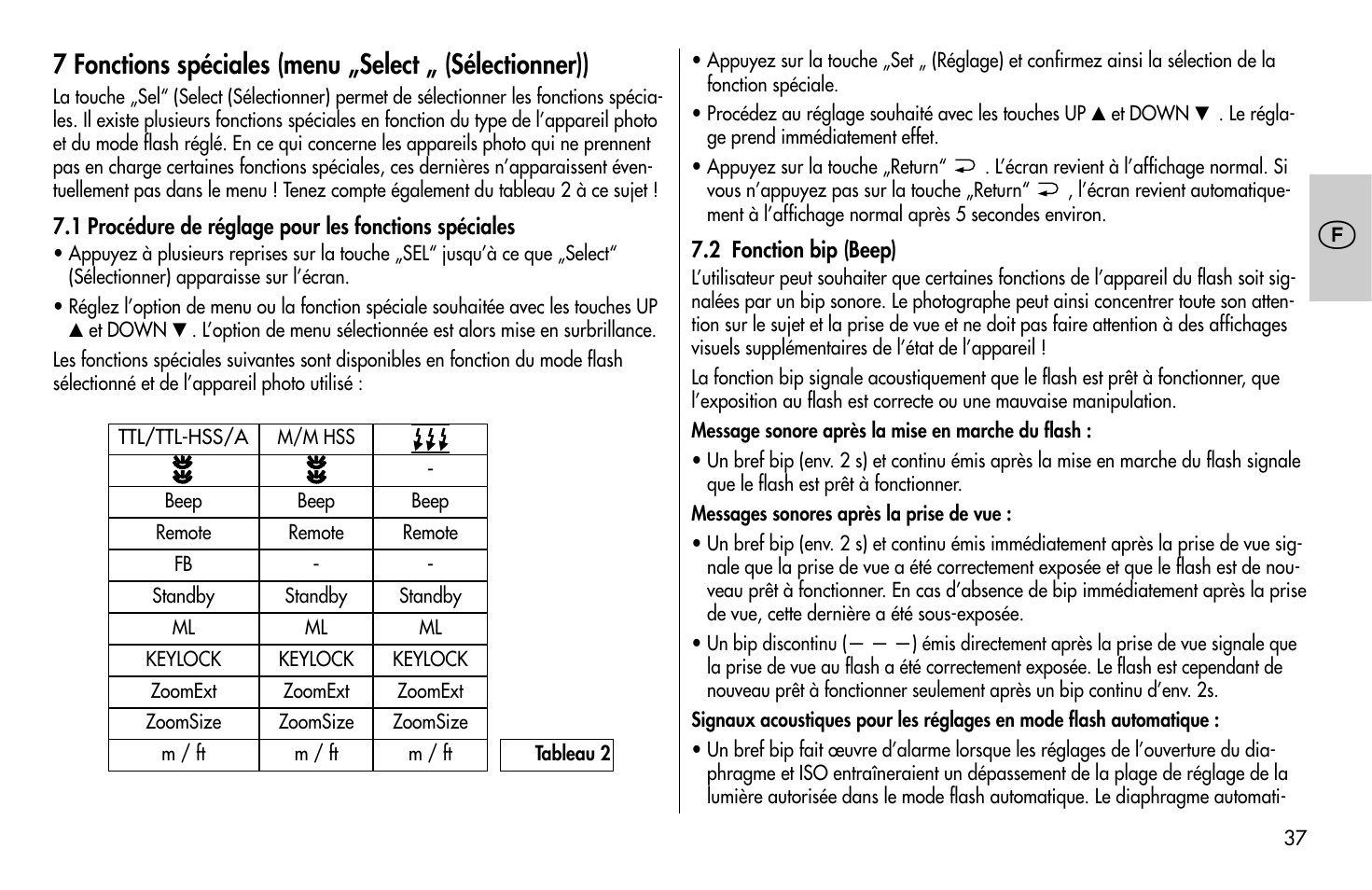 Metz MECABLITZ 58 AF-1 digital Olympus User Manual | Page 37 / 166