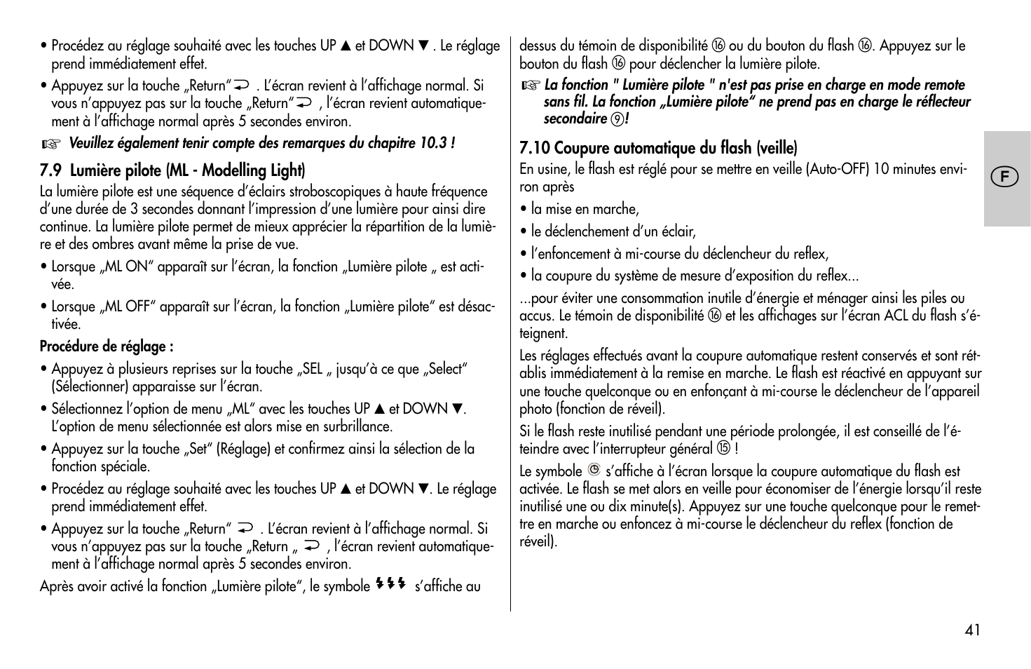 Metz MECABLITZ 58 AF-1 digital Olympus User Manual | Page 41 / 166