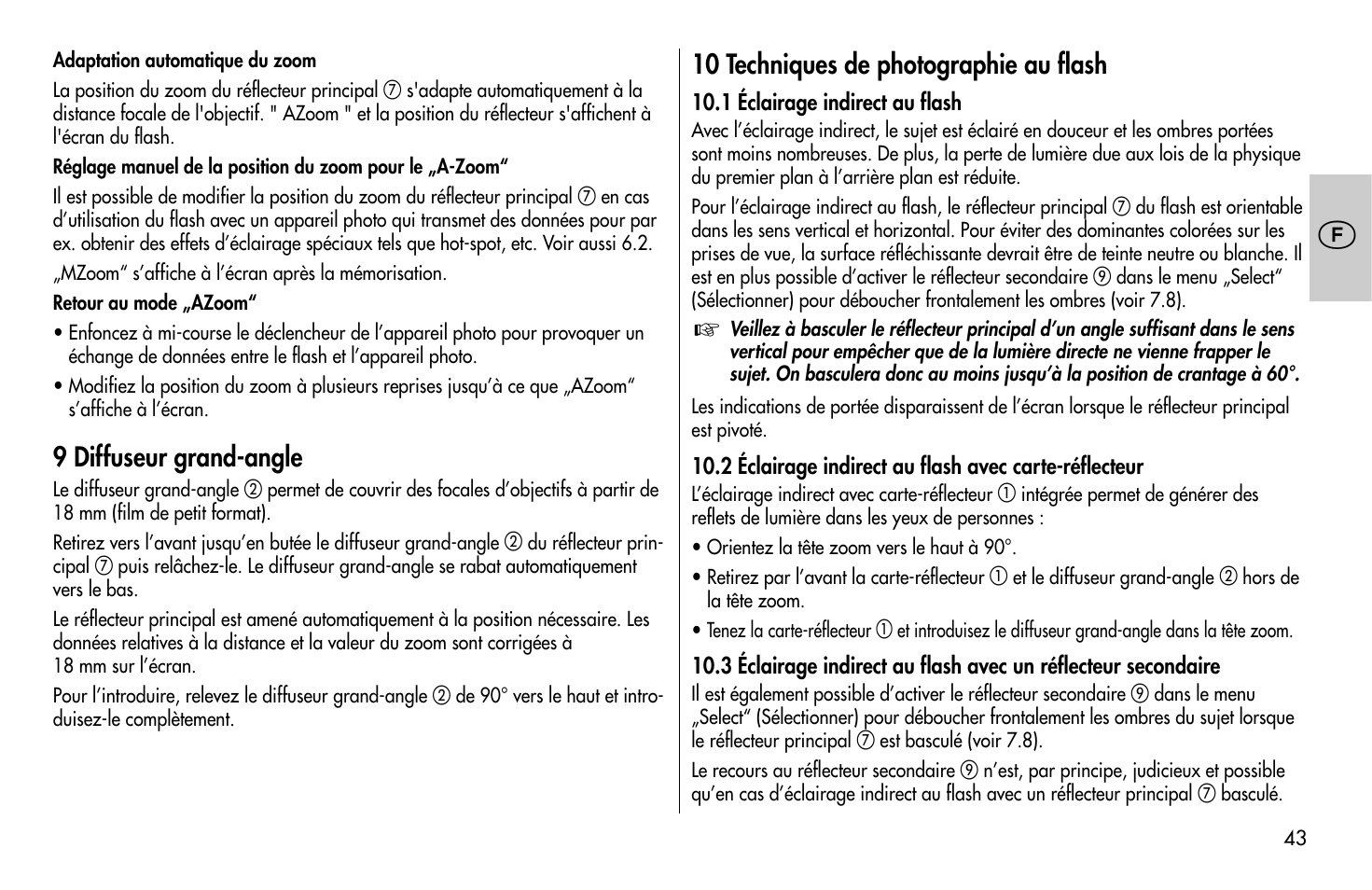 Metz MECABLITZ 58 AF-1 digital Olympus User Manual | Page 43 / 166