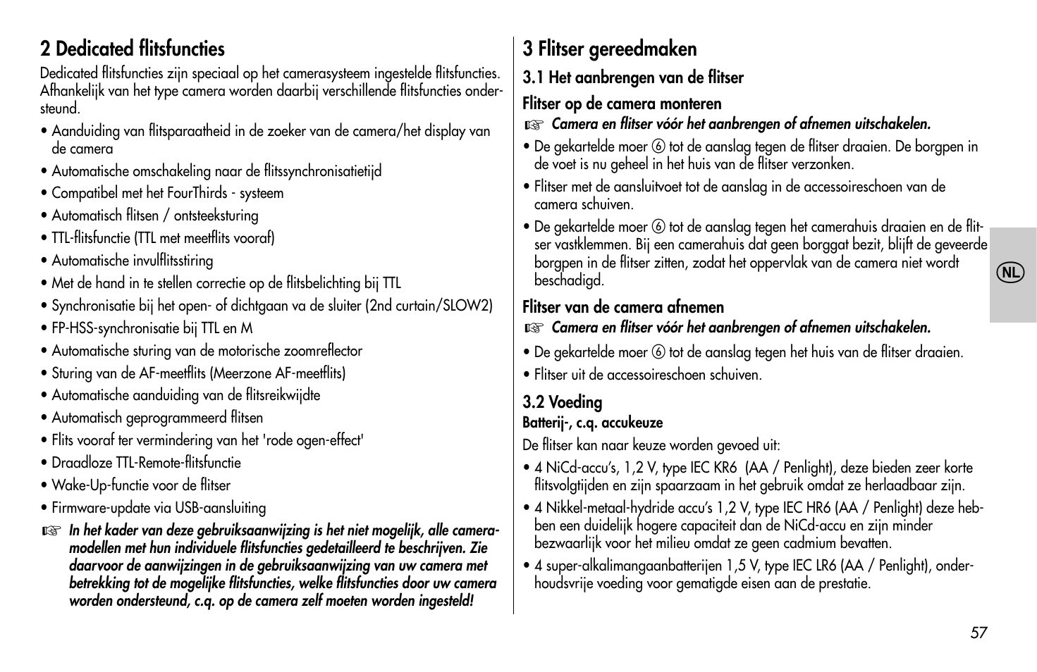 Metz MECABLITZ 58 AF-1 digital Olympus User Manual | Page 57 / 166