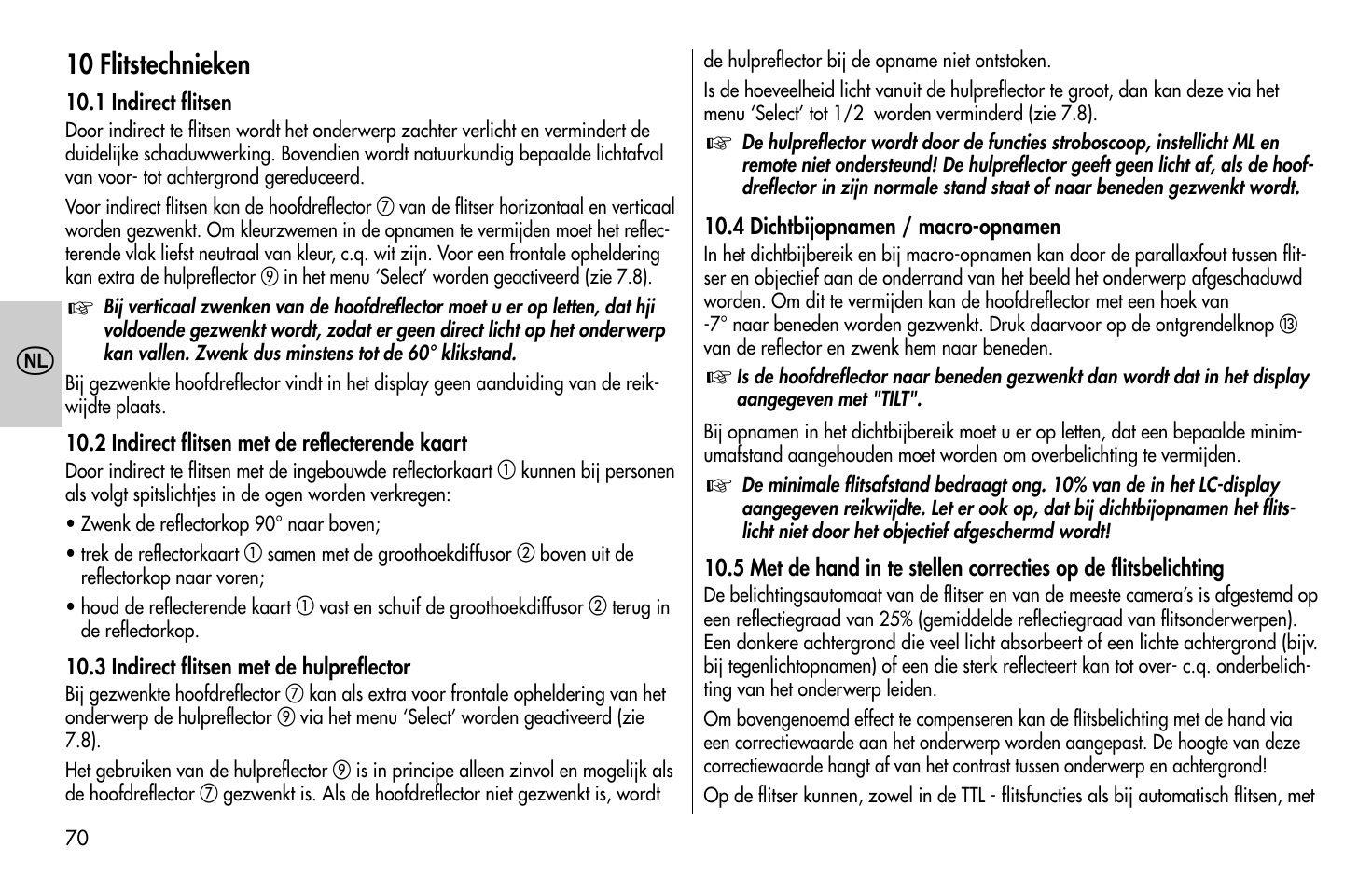 Metz MECABLITZ 58 AF-1 digital Olympus User Manual | Page 70 / 166
