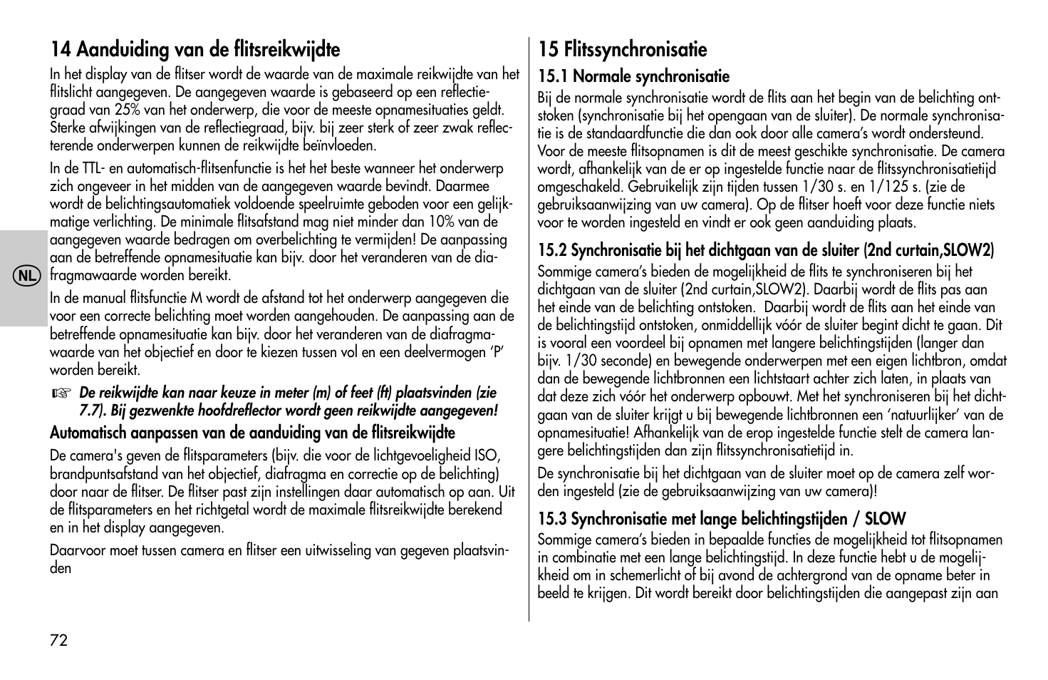 Metz MECABLITZ 58 AF-1 digital Olympus User Manual | Page 72 / 166