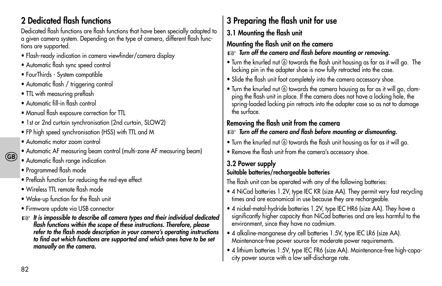 Metz MECABLITZ 58 AF-1 digital Olympus User Manual | Page 82 / 166