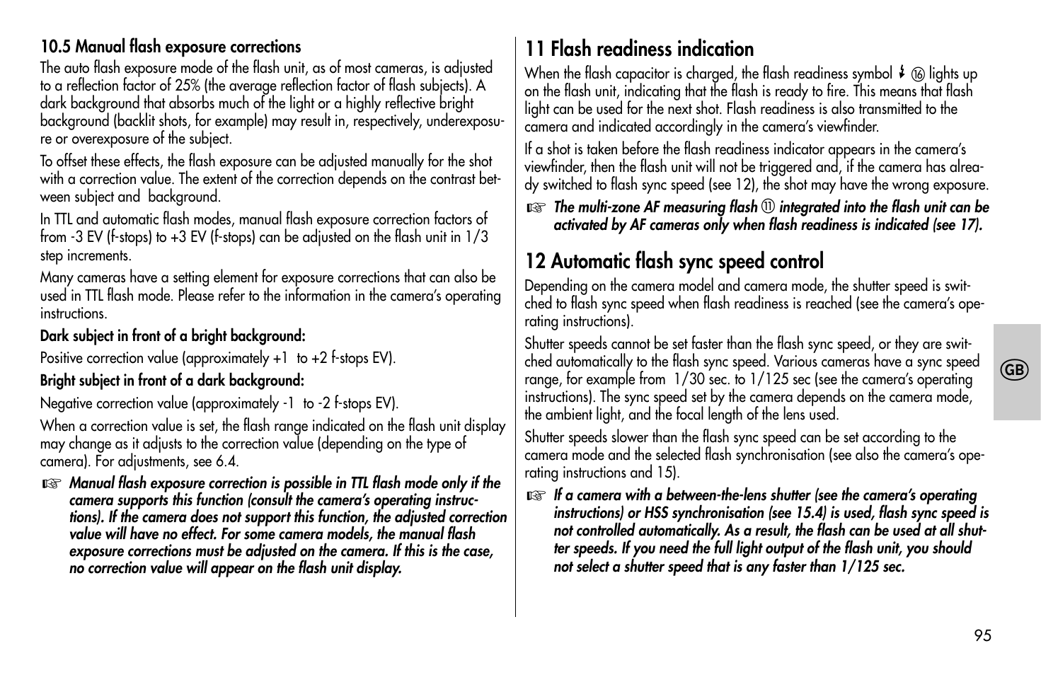 Metz MECABLITZ 58 AF-1 digital Olympus User Manual | Page 95 / 166